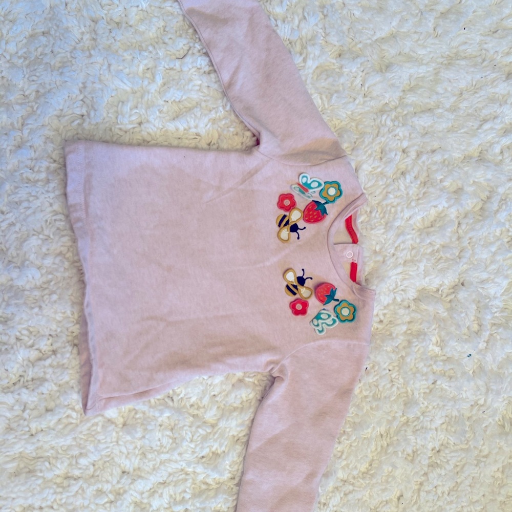 Mini Boden pink sweater girls 3-4T